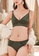 ZITIQUE green Women's Autumn-winter Glossy Non-wired Push Up Lingerie Set (Bra and Underwear) - Green 1AA7FUS1A57FCEGS_4