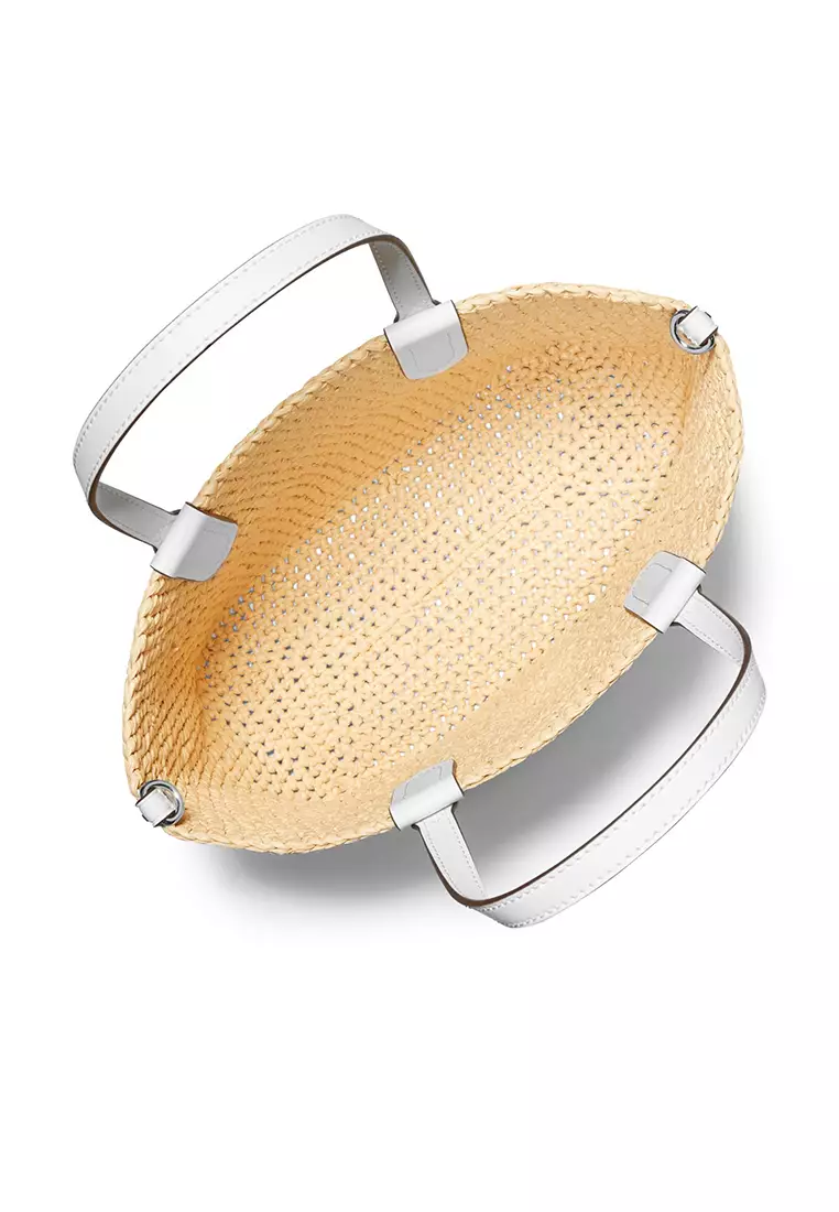 Buy Michael Kors Eliza Extra-Small Empire Logo Straw Tote Bag 2025