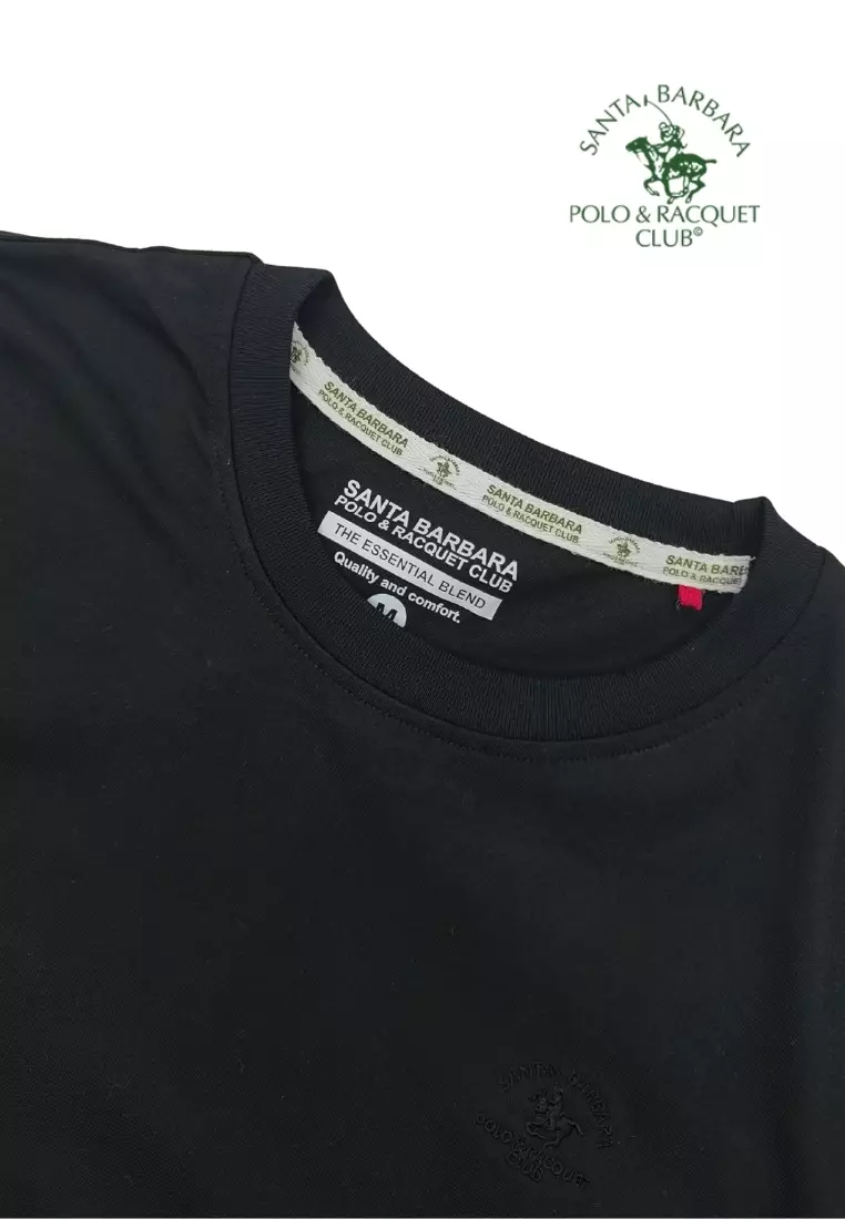 Basic Plain White T-Shirt For Men With Logo Embroidery On Chest