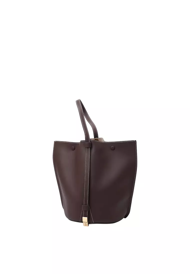 ORUKAMI Flat Hook Convertible Bucket Tote - Cacao