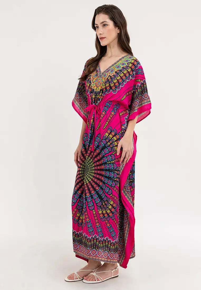 Victoria Vneck Kaftan Dress