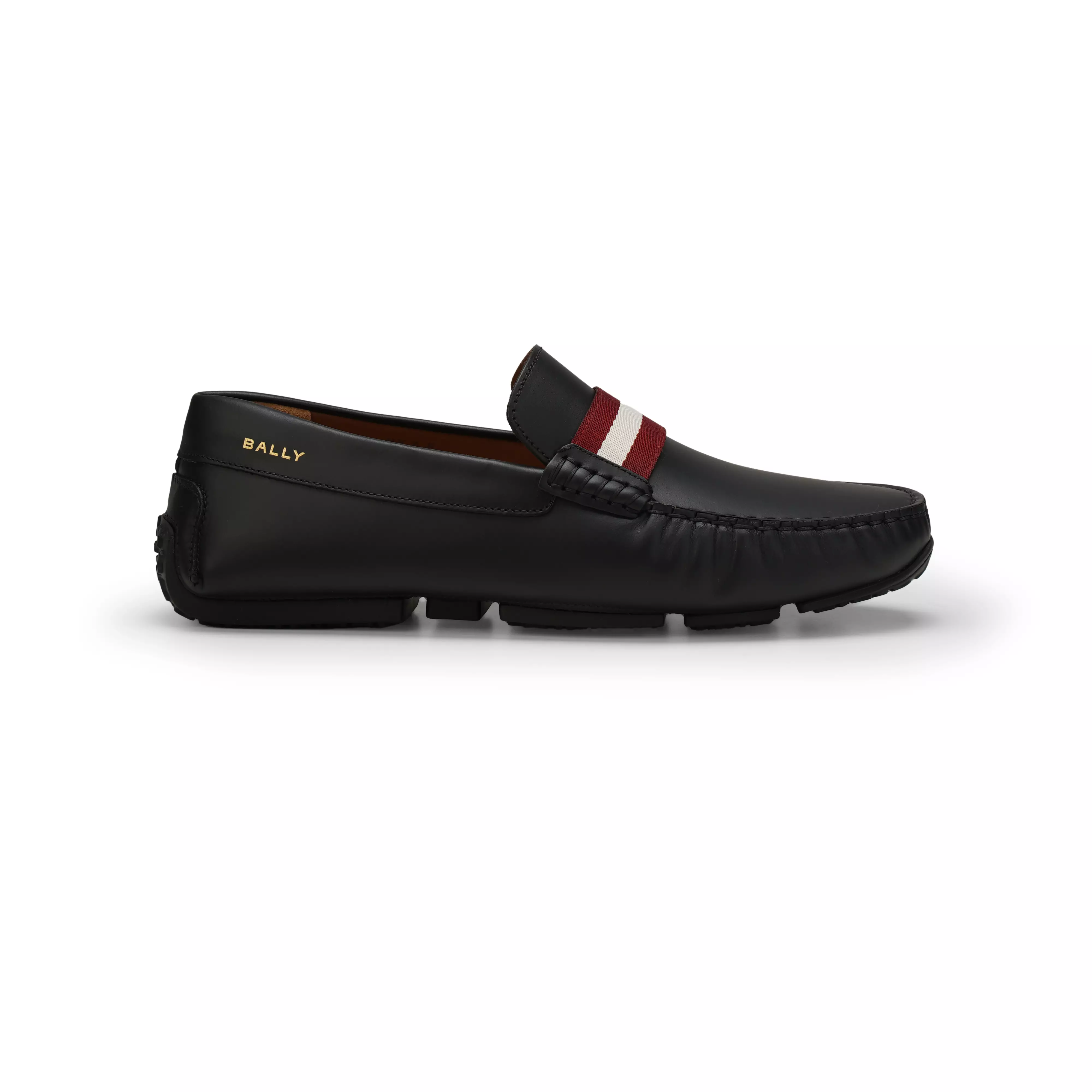 Bally Perthy Smooth Leather Driver Loafers - Black