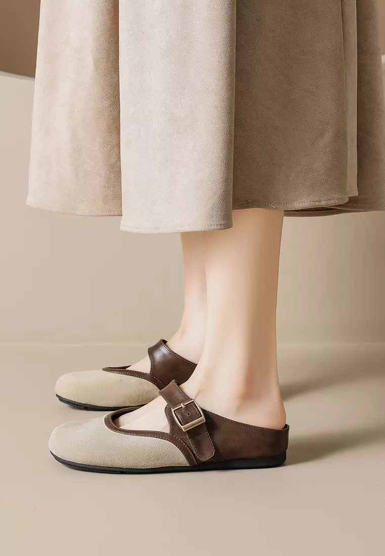 復古拼色懶人鞋 WW720-2