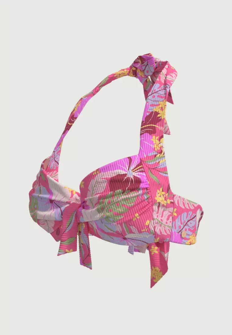 Daydream Pink Tie Front Halter Top