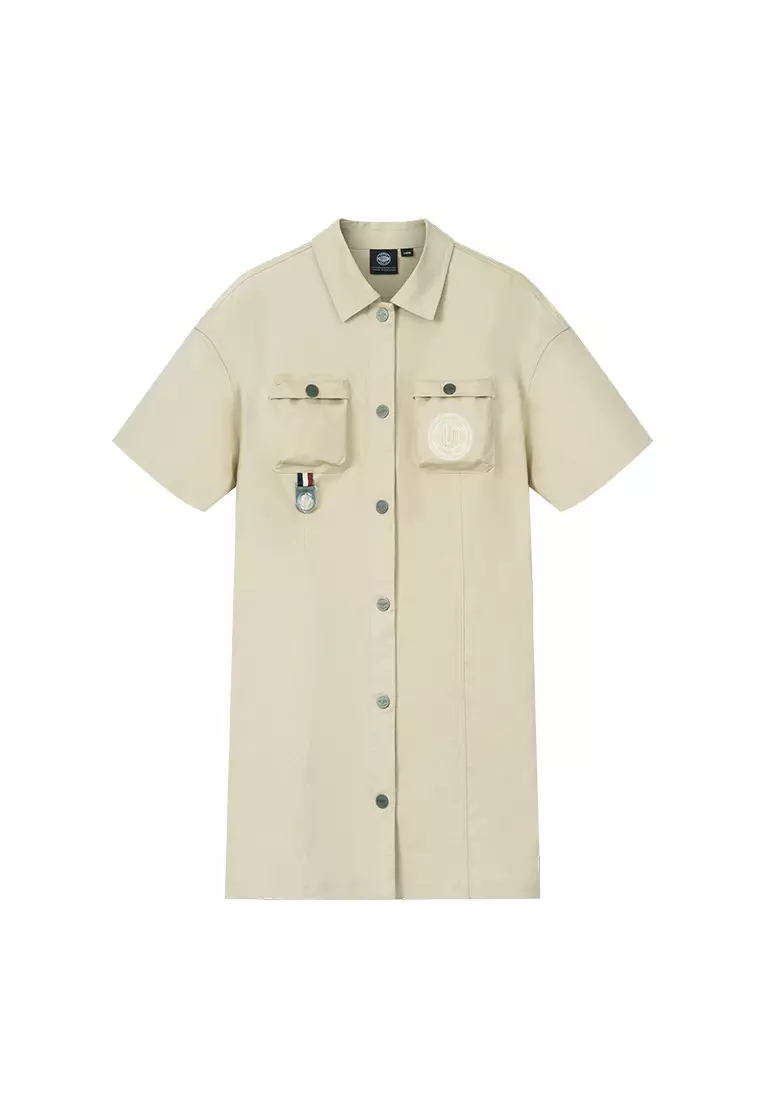 女裝 PALLADIUM LOGO 落肩口袋連身裙