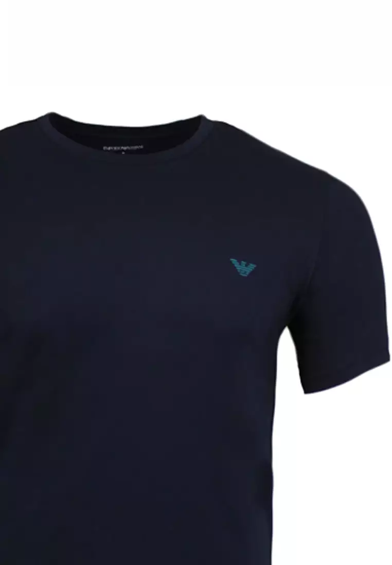 Men's Short Sleeved T-shirt in Blue EM000391 AF10776