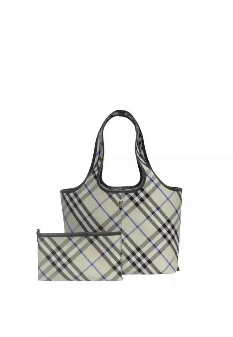 Buy BURBERRY Small Check Tote Bag 2025 Online ZALORA