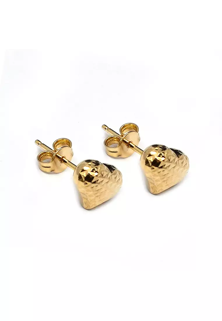 18K Italian Made Yellow Gold Earrings