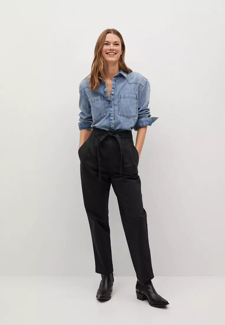 Cotton Pleated Trousers