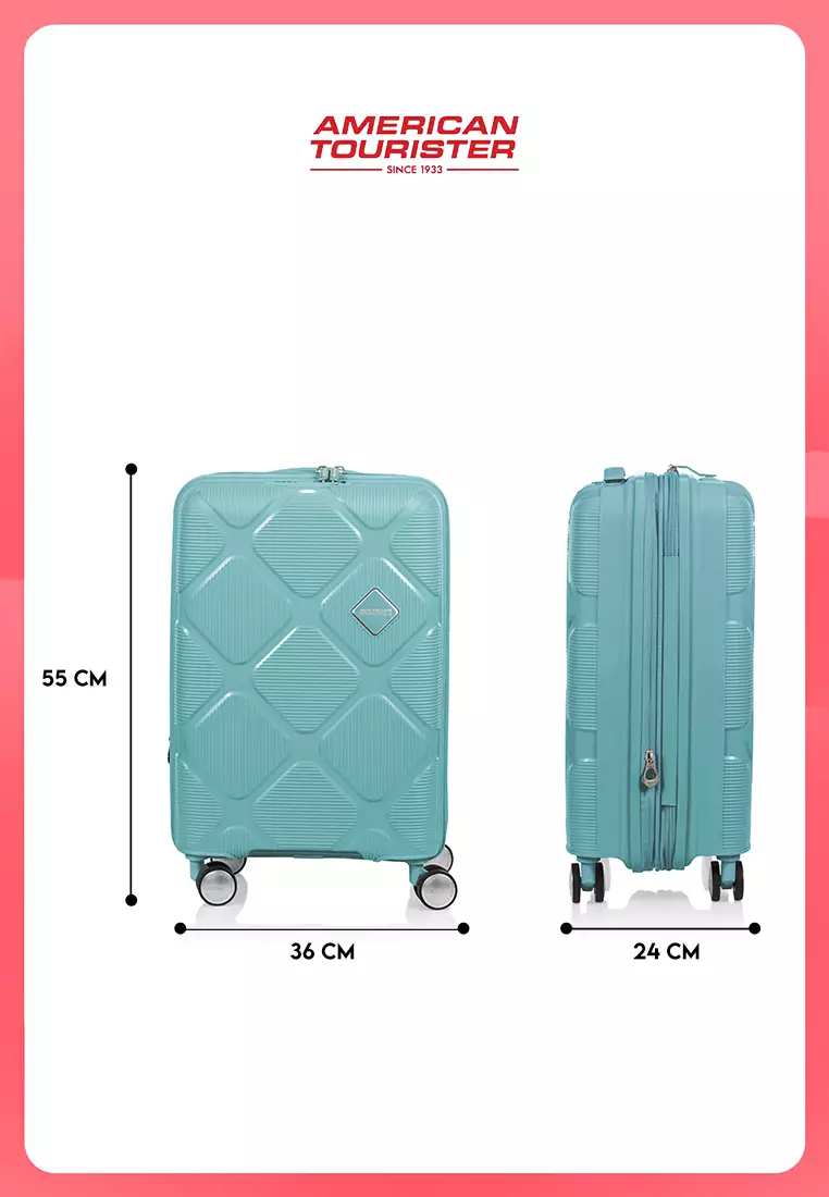 American Tourister Koper Hardcase Instagon Spinner Cabin 20 Inch Exp TSA V2 - Mineral Blue