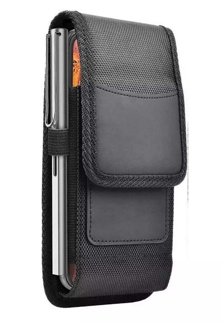 Ars Tas Smartphone Case Unisex Waist Bag Fanny Pack Belt Loop Material Nilon ORIGINAL - Black