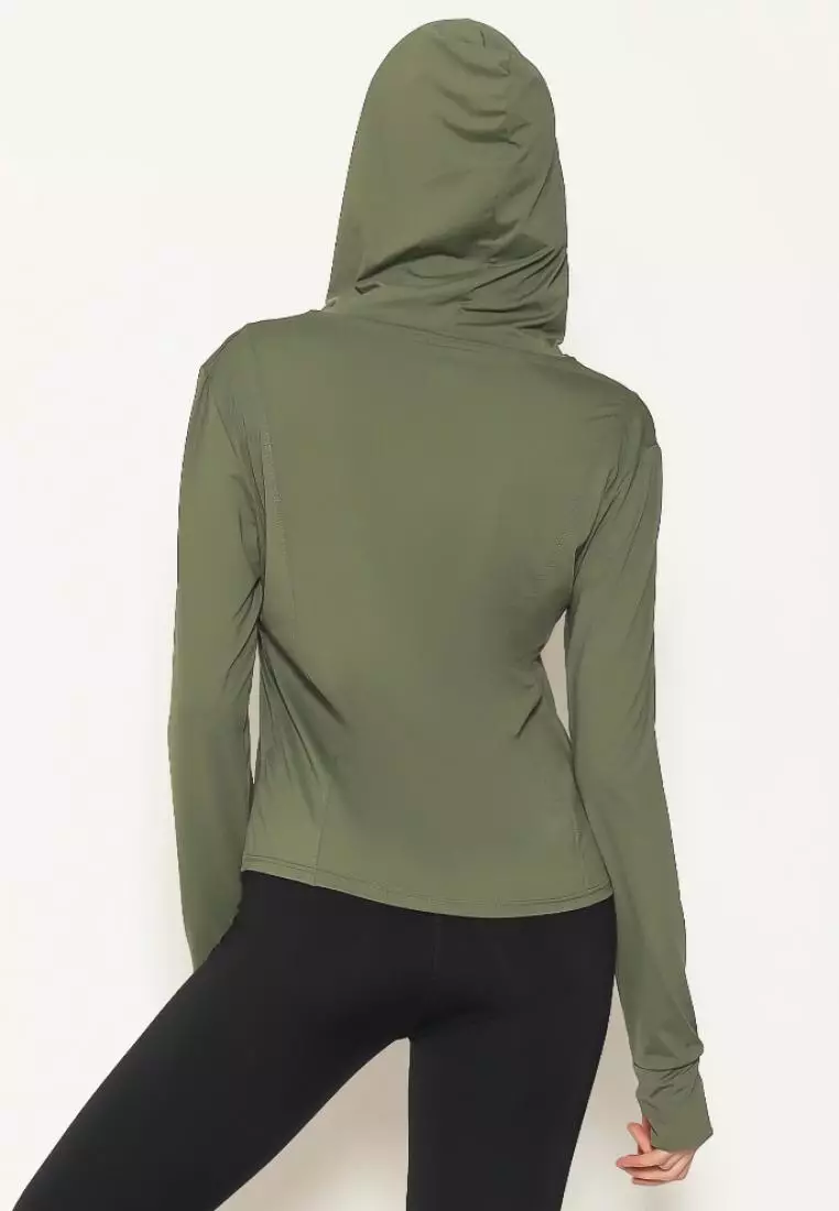 Fitwear - Jaket Olahraga Wanita DRYFIT NATASHA SLIMFIT ANTI UV - ARMY