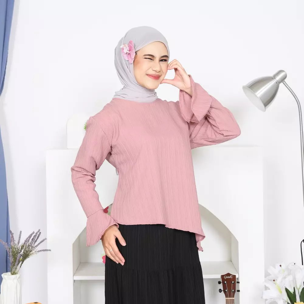 Giselle Blouse Asimetris - Dove M19825 R57S3