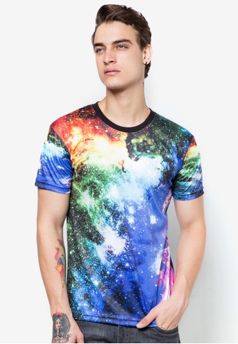 宇宙銀河圖圓領TEesprit童裝門市E, 服飾, 印圖T恤