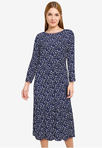 Flounce midi dress clearance