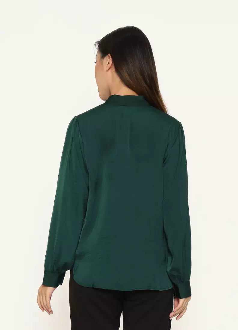 Urban Exchange Andeen Green Blouse - Atasan Formal Wanita Korean Style Warna Green
