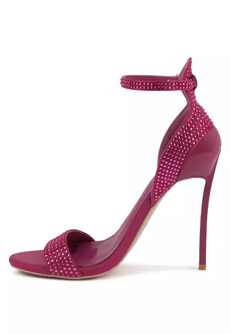 Fuchsia Pointed High Heel Party Sandals