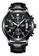 LIGE black LIGE Chronograph Unisex IP Black Stainless Steel Quartz Watch, Black dial on Black Leather Strap 31FE3AC16588D5GS_1