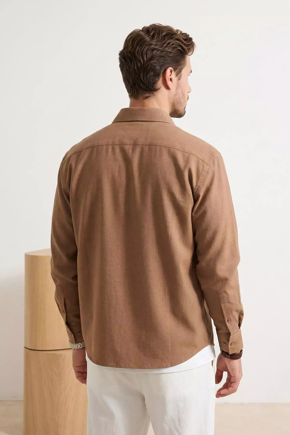 Vizon Regular Fit Linen Look Seasonal Men'S Woven Shirt Tmnss26Go00007