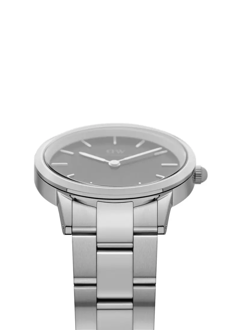 Iconic Link Black Dial 40mm Men's Stainless Steel Watch with Link Strap - Sliver - 男士手錶 男錶 Watch for men - 丹尼爾惠靈頓DW OFFICIAL