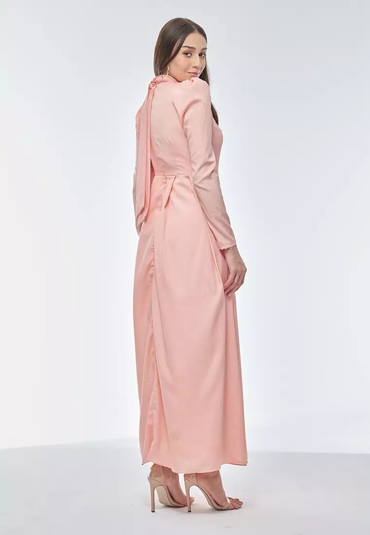 Buy GHAANIA Antoinette Dress in Peach Online ZALORA Malaysia