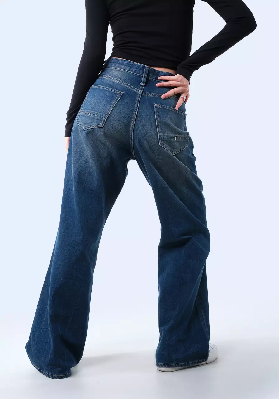 Celana Jeans Wanita Mijuu Medium Blue