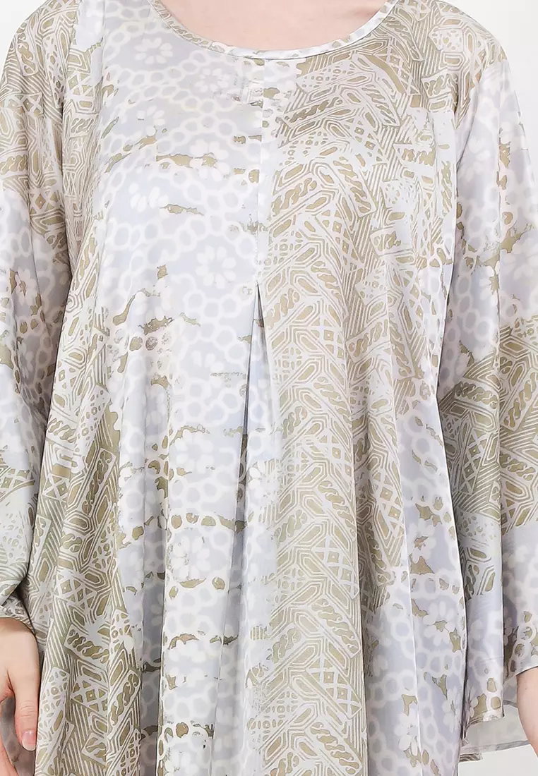 Bell S/ Printed Sateen Maxi Dress