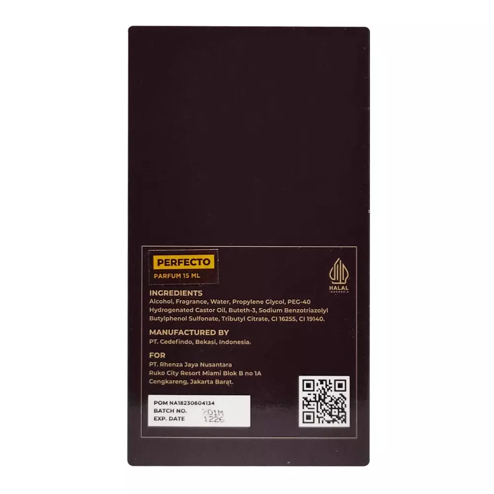 Rhenza Perfecto Parfum 15 ML