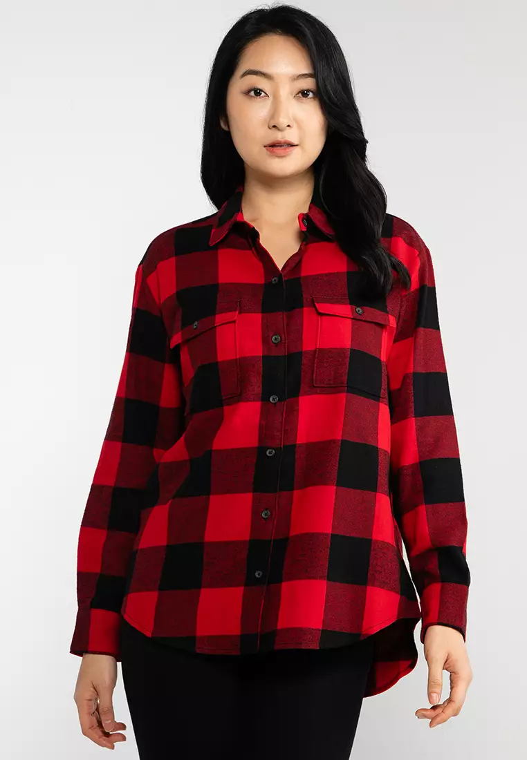 REDSKIN Branded Flannel Shirt, Fesyen Pria, Pakaian , Atasan di