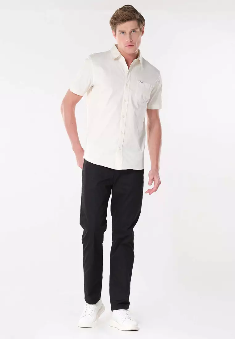 Texas Straight Colored Pants for Men in Black Color