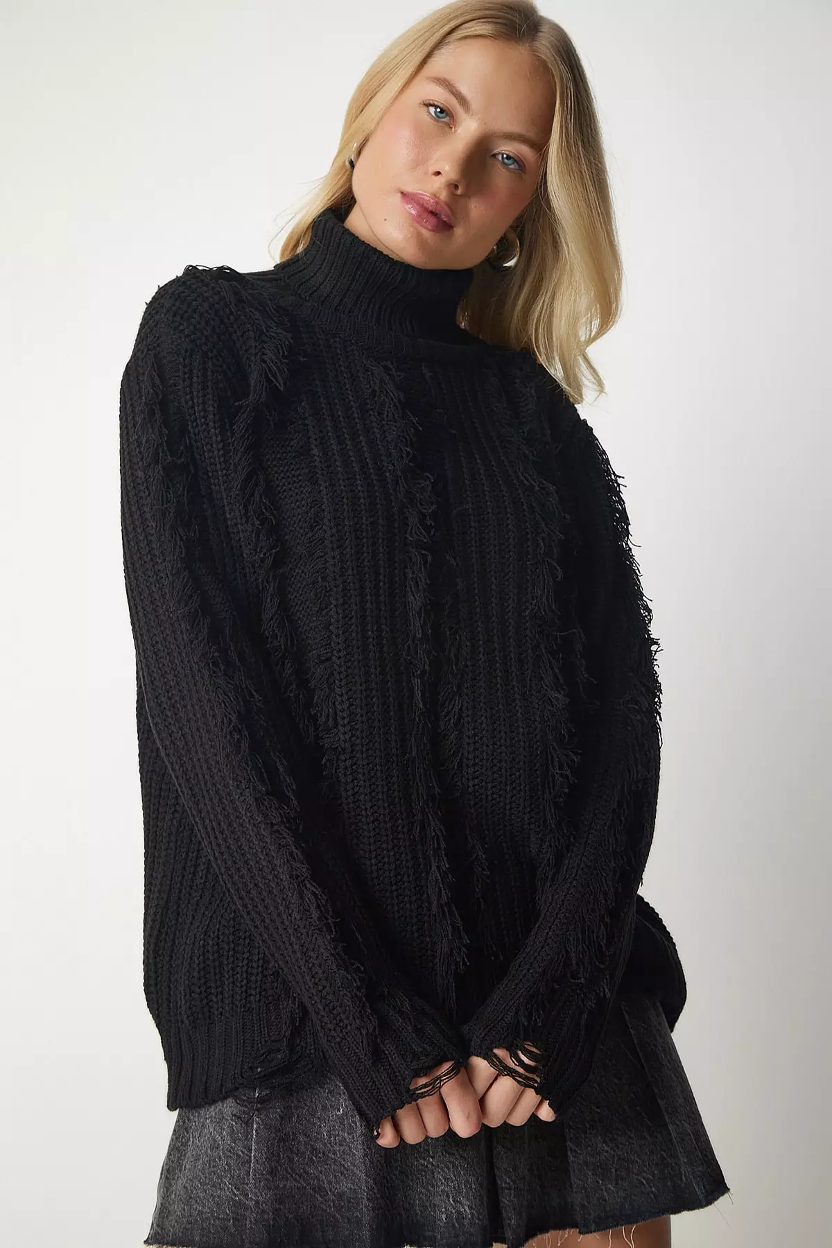 Black tassel jumper on sale