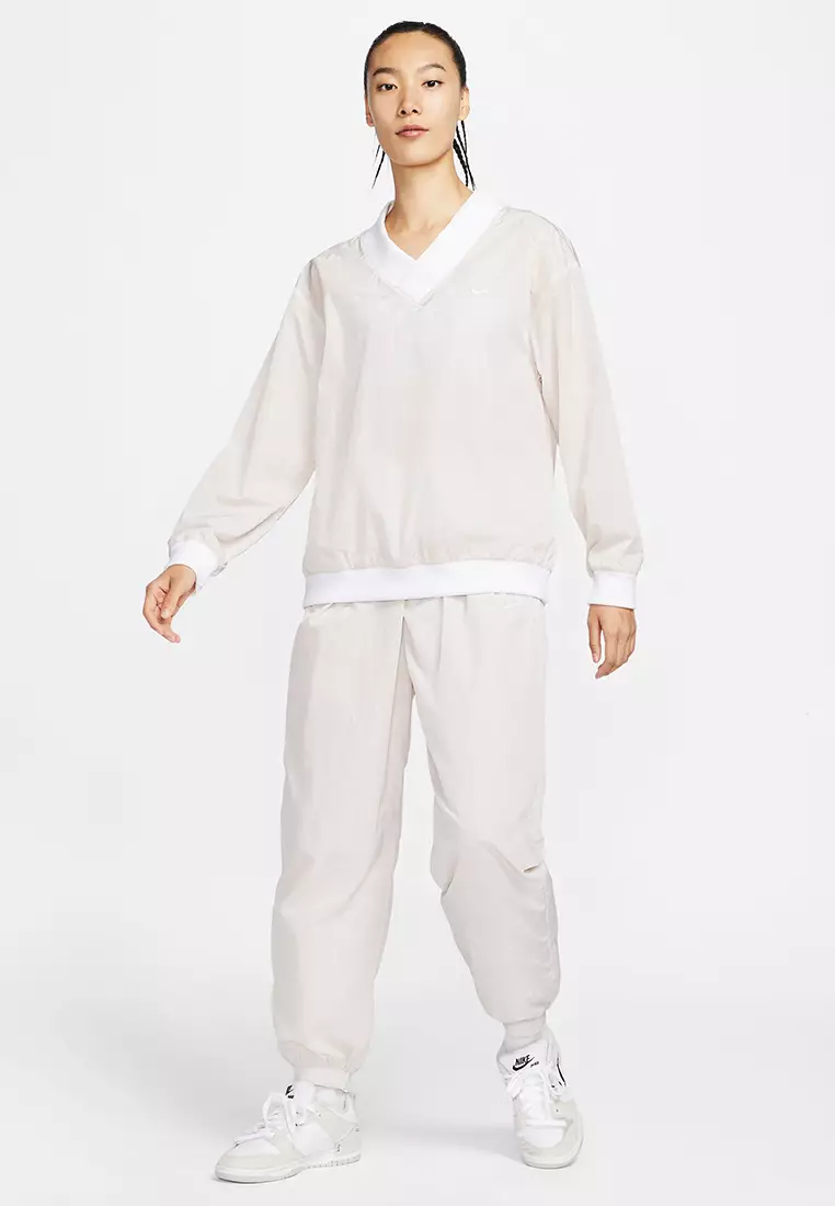 Sportswear Essential Women's Loose UV Woven Long-Sleeves V-Neck Top