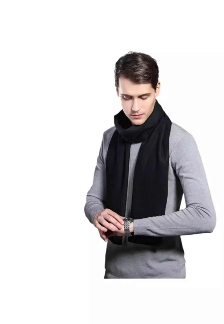 Men's Warm Scarf for Autumn and Winter - Thick Korean Style Long, Versatile Scarf