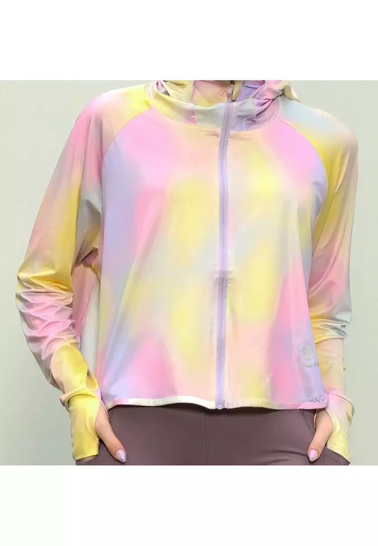 Fitwear - Jaket K-Style Anti UV Olahraga Wanita RIHANNA UPF 50++ CROP - MIXED PURPLE