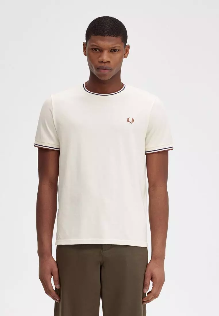 Buy Fred Perry Fred Perry M1588 Twin Tipped T-Shirt (Ecru) 2023