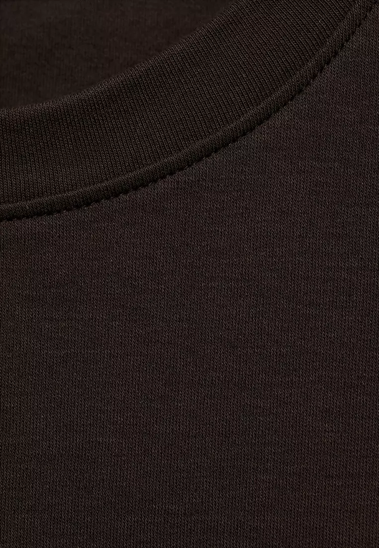 Rounded Neck Cotton T-Shirt