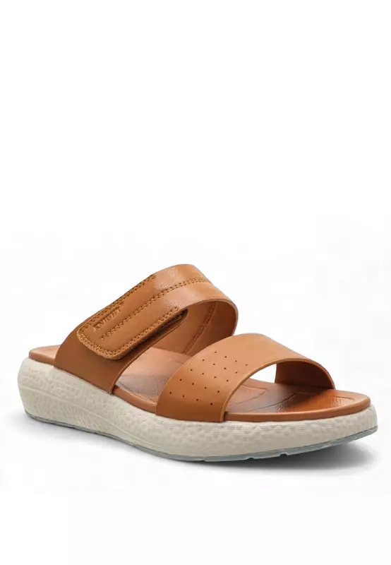 Men Slip On Faux Leather Classic Casual Sandals - 250140045