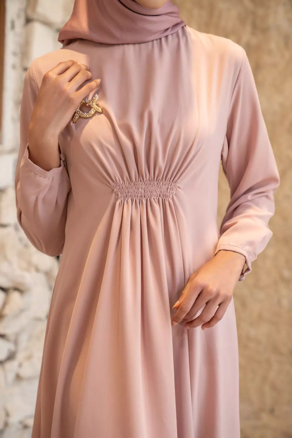 Klamby - Marella Abaya Dusty Rouge