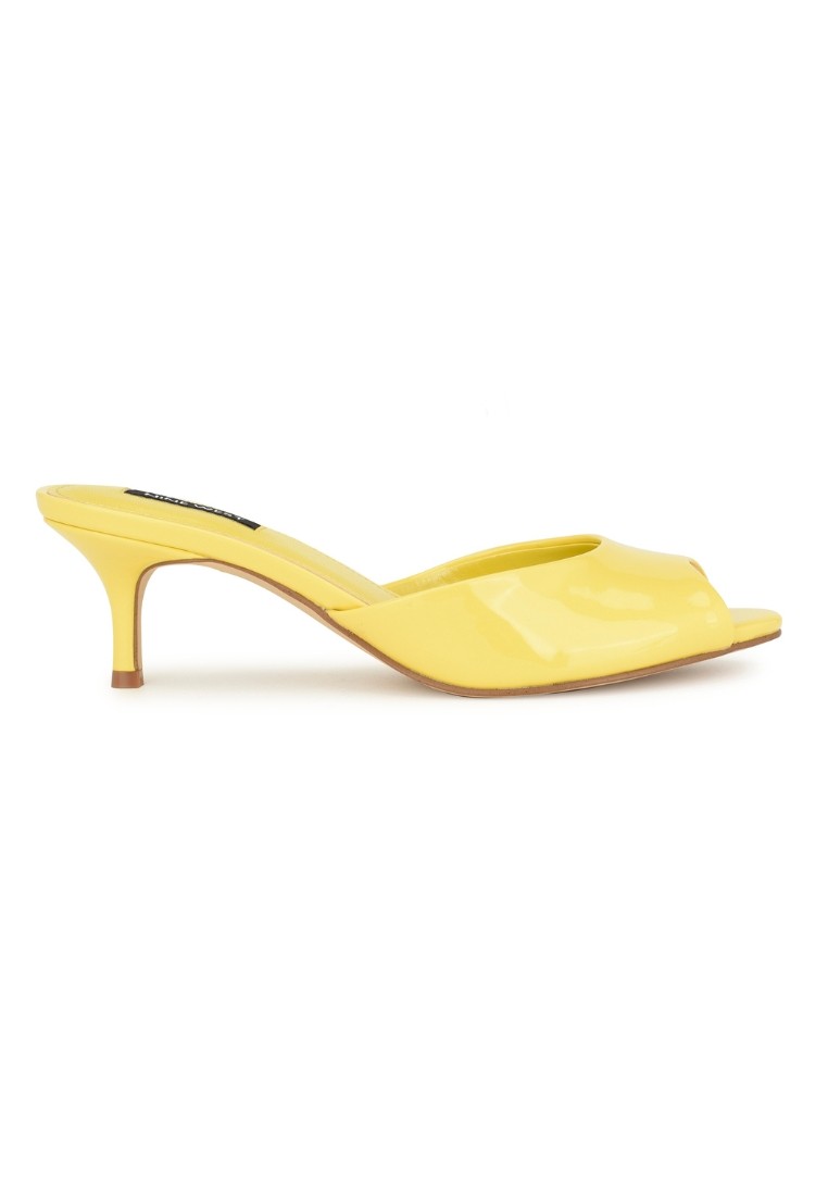 Nine West Luvlie Bridal Kitten Heel Open-toe Dress Sandals Yellow