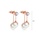 Glamorousky white Fashion and Elegant Plated Rose Gold Geometric Round Tassel Imitation Pearl Earrings with Cubic Zirconia D34D2AC676098CGS_2