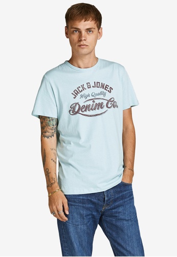Jack & Jones blue Ntry Short Sleeves Tee BC489AA37177EFGS_1