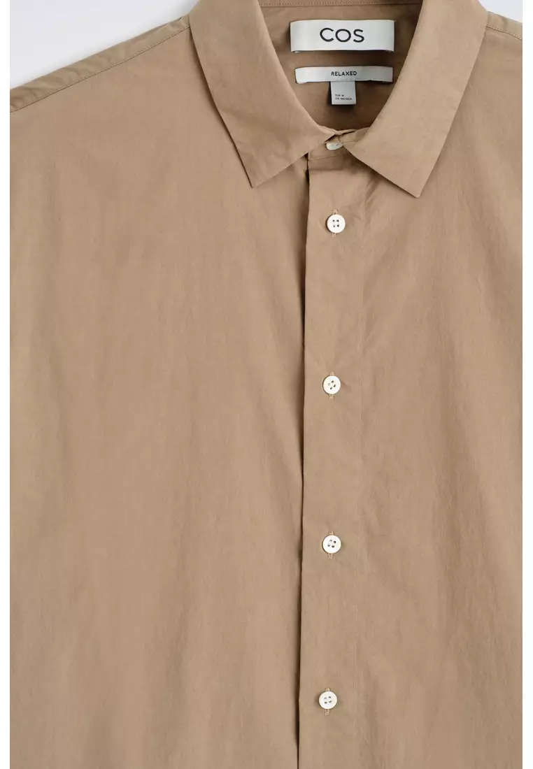 RELAXED PIMA COTTON-POPLIN SHIRT