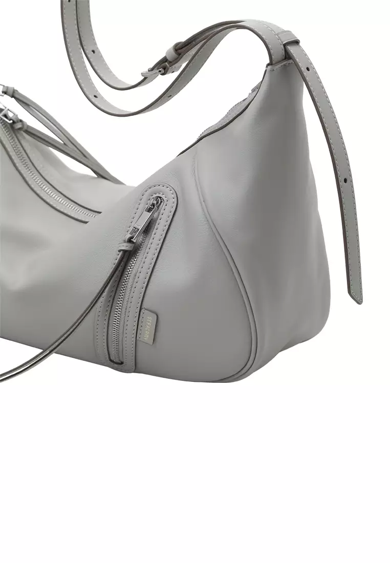 Ursula V11 2-Way Drape Hobo / Crossbody Bag - Grey