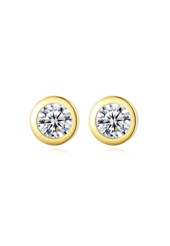 Rouse gold S925 Gorgeous Geometric Stud Earrings D2C19AC752BFF0GS_1