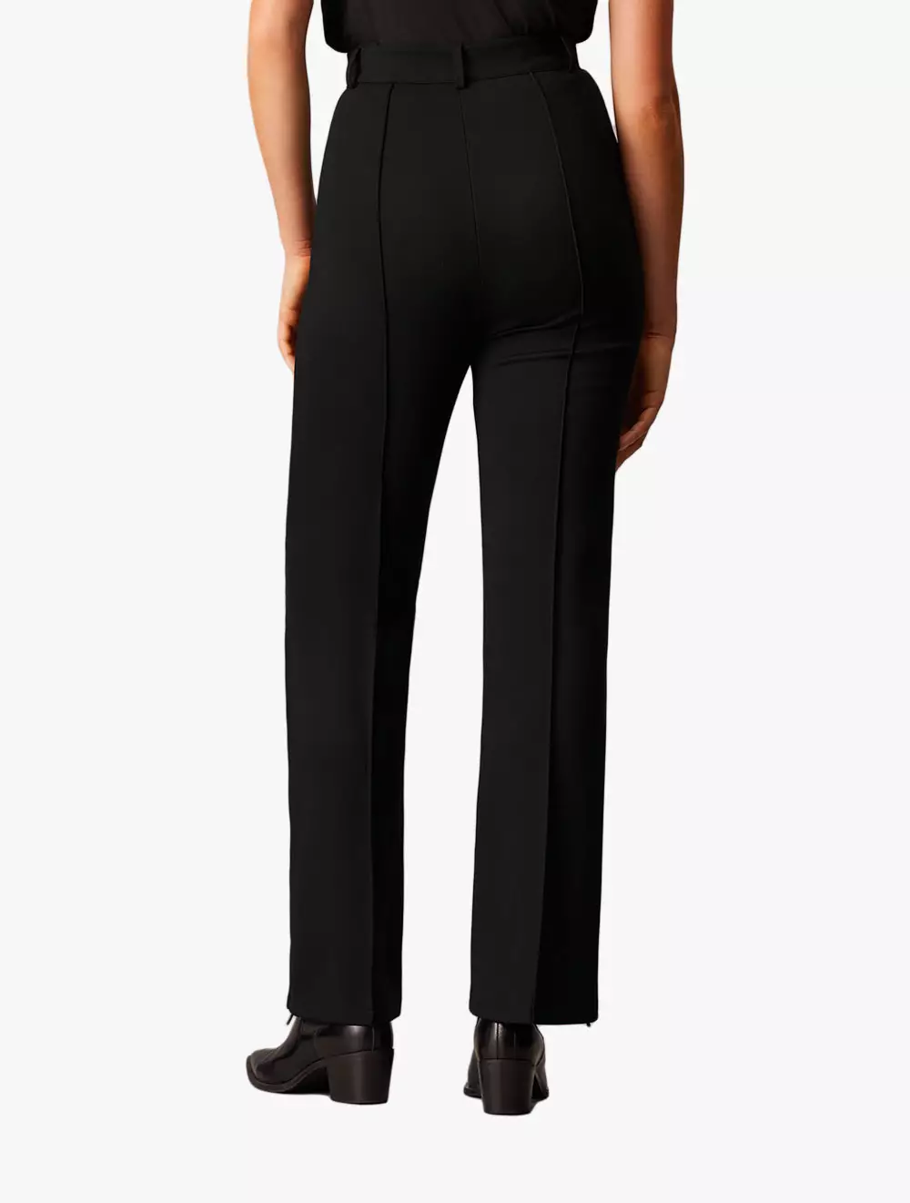 Calvin Klein Jeans - High Rise Flare Milano Pants - Black - black