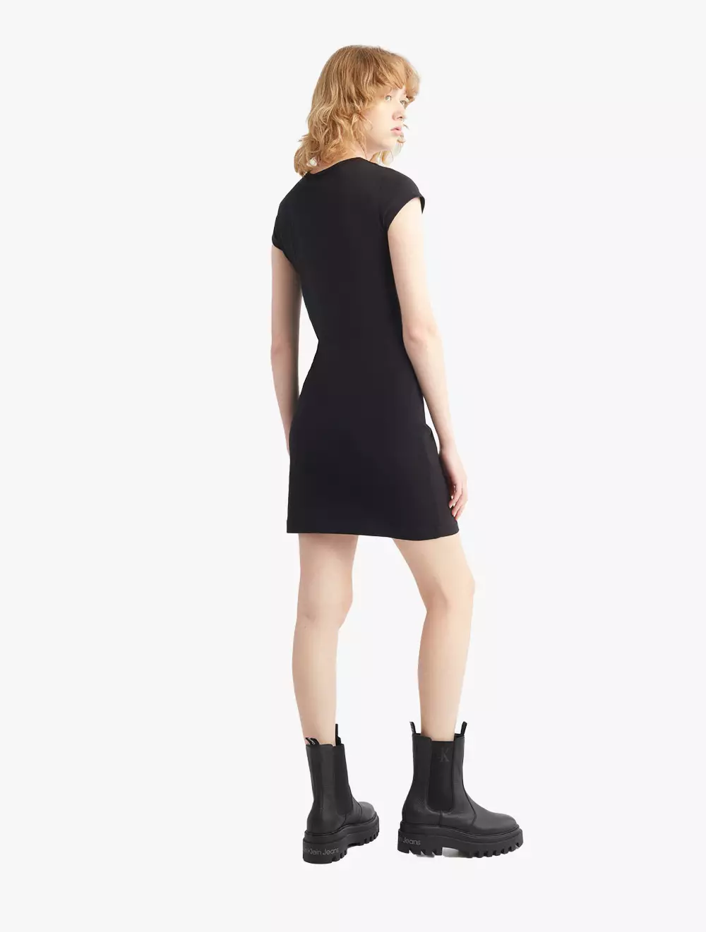 CALVIN KLEIN JEANS - ARCHIVE LOGO BABY T-SHIRT DRESS - black