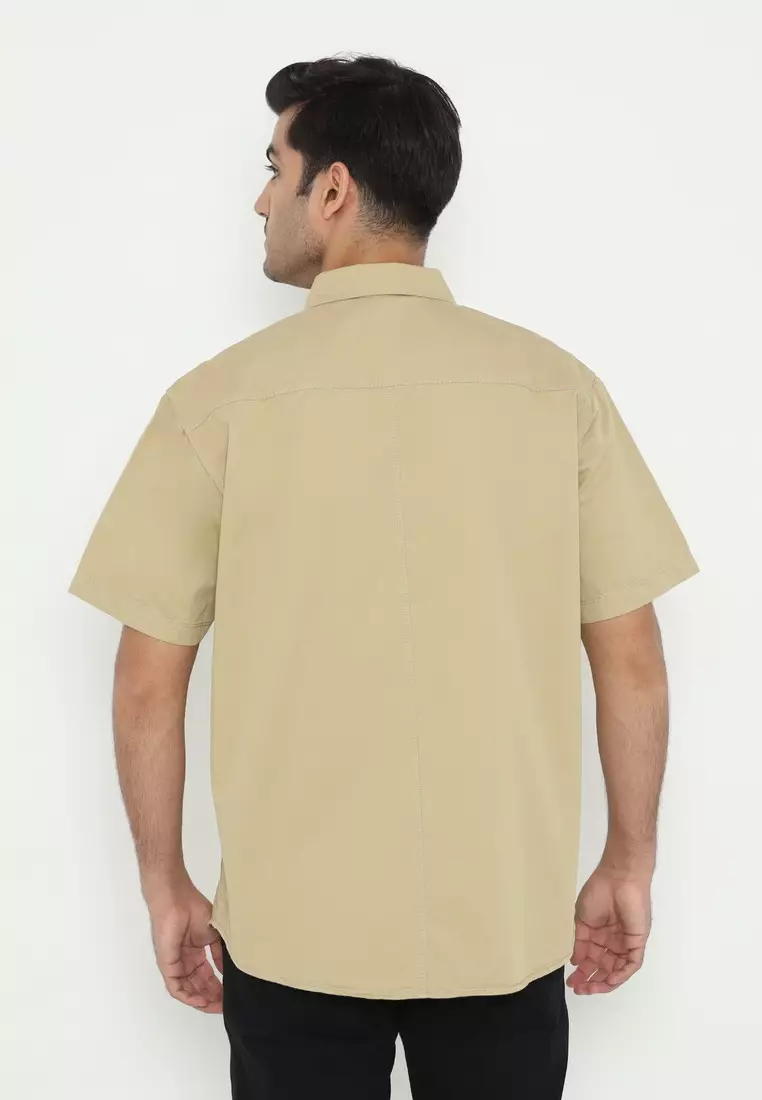 POLICE Kemeja Polos Cotton Regular Fit Pria