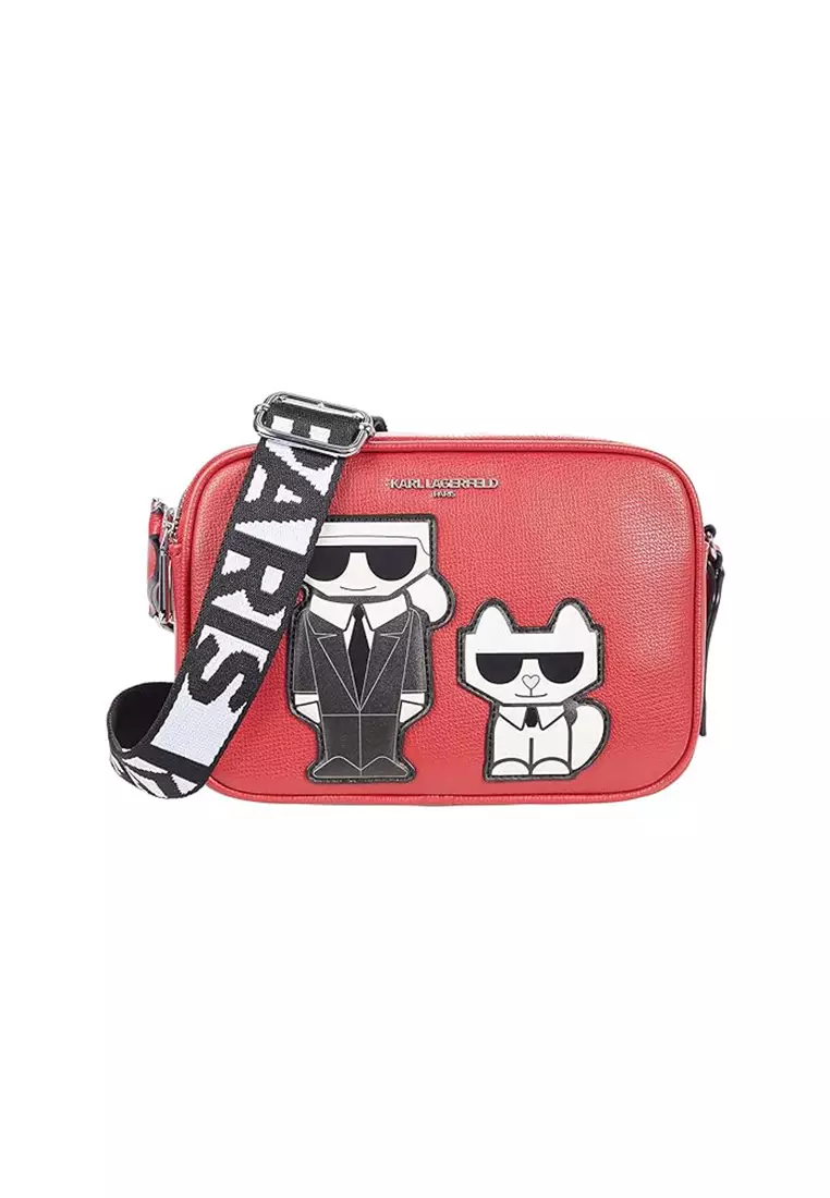 Karl Lagerfeld Maybelle Camera Crossbody Bag - Red