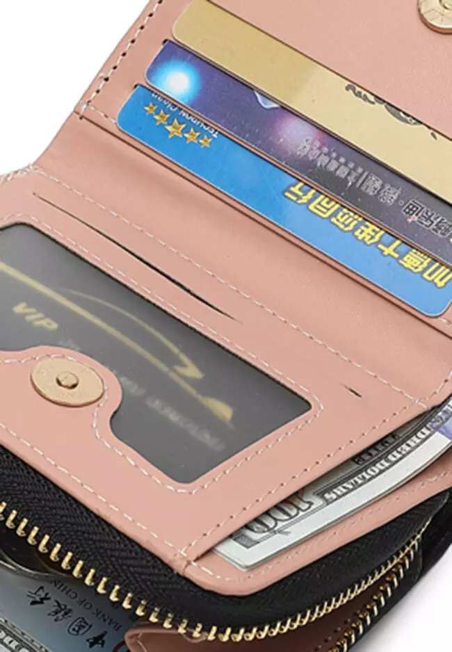 Women's Quilted Short Purse / Wallet - Black