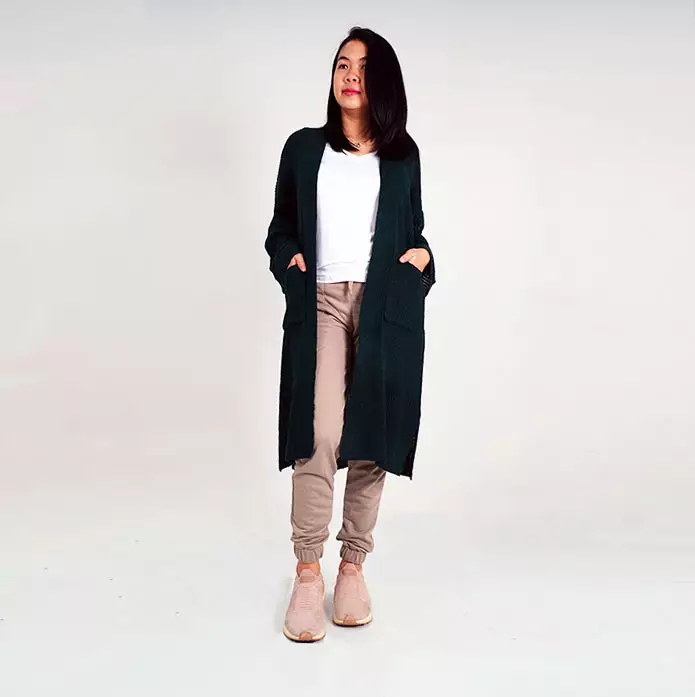 OKECHUKU Lavela Long Kardigan Oversize Wanita Knit Cardigan Big Size